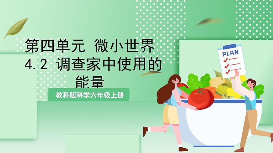 教科版科學(xué)六年級(jí)上冊(cè)4.2 《調(diào)查家中使用的能量》 課件第1頁(yè)