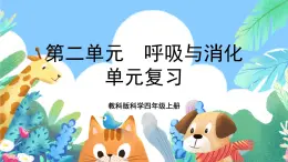 教科版科學(xué)四年級(jí)上冊(cè)第二單元《呼吸與消化》課件+知識(shí)點(diǎn)