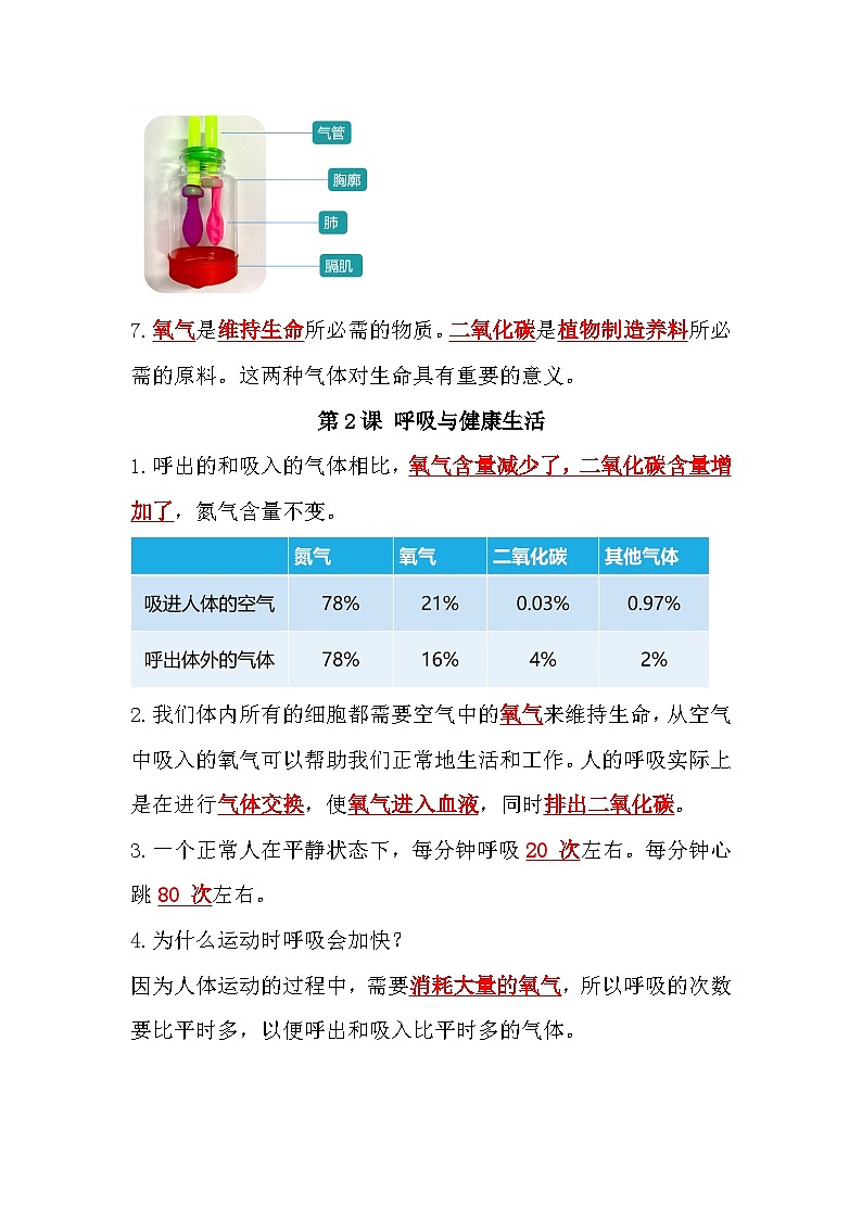 教科版科学四年级上册第二单元《呼吸与消化》课件+知识点02