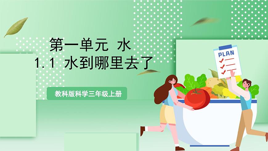 教科版科學三年級上冊1.1 《水到哪里去了》   教學課件第1頁