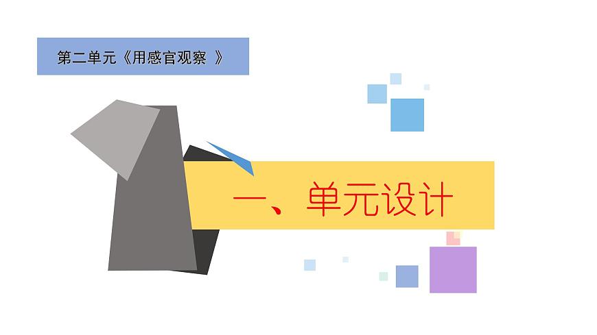 蘇教版（2024秋）科學(xué) 一年級(jí)第二單元《用感官觀察》單元解析課件第2頁