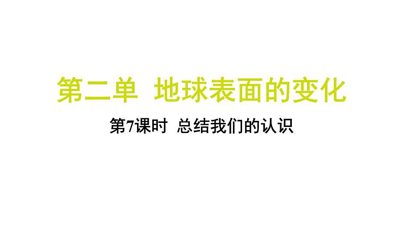 2.7 总结我们的认识(习题课件)-2024-2025学年科学五年级上册教科版01