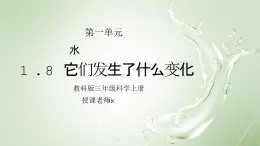 教科版三年级科学上册第一单元《水-它们发生了什么变化》PPT课件