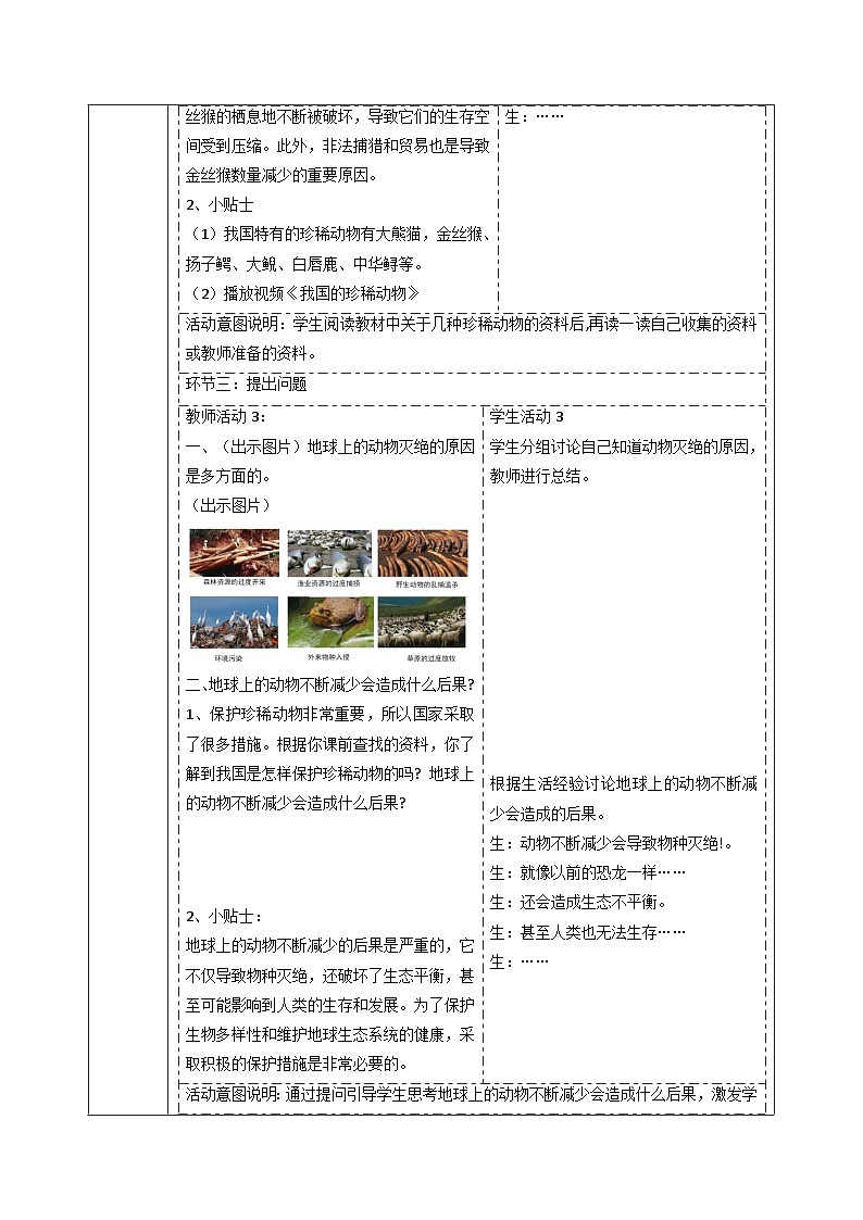 【大单元整体教学】2.5珍稀动物 课时教案第3页