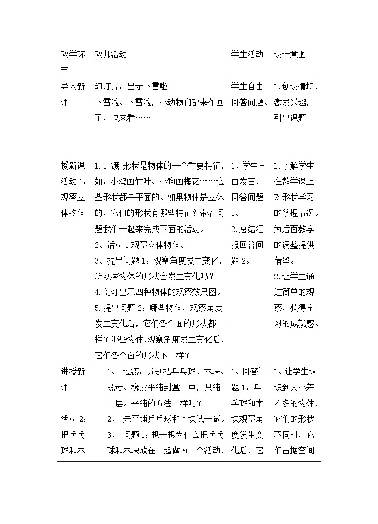 《认识物体的形状》精品教案02