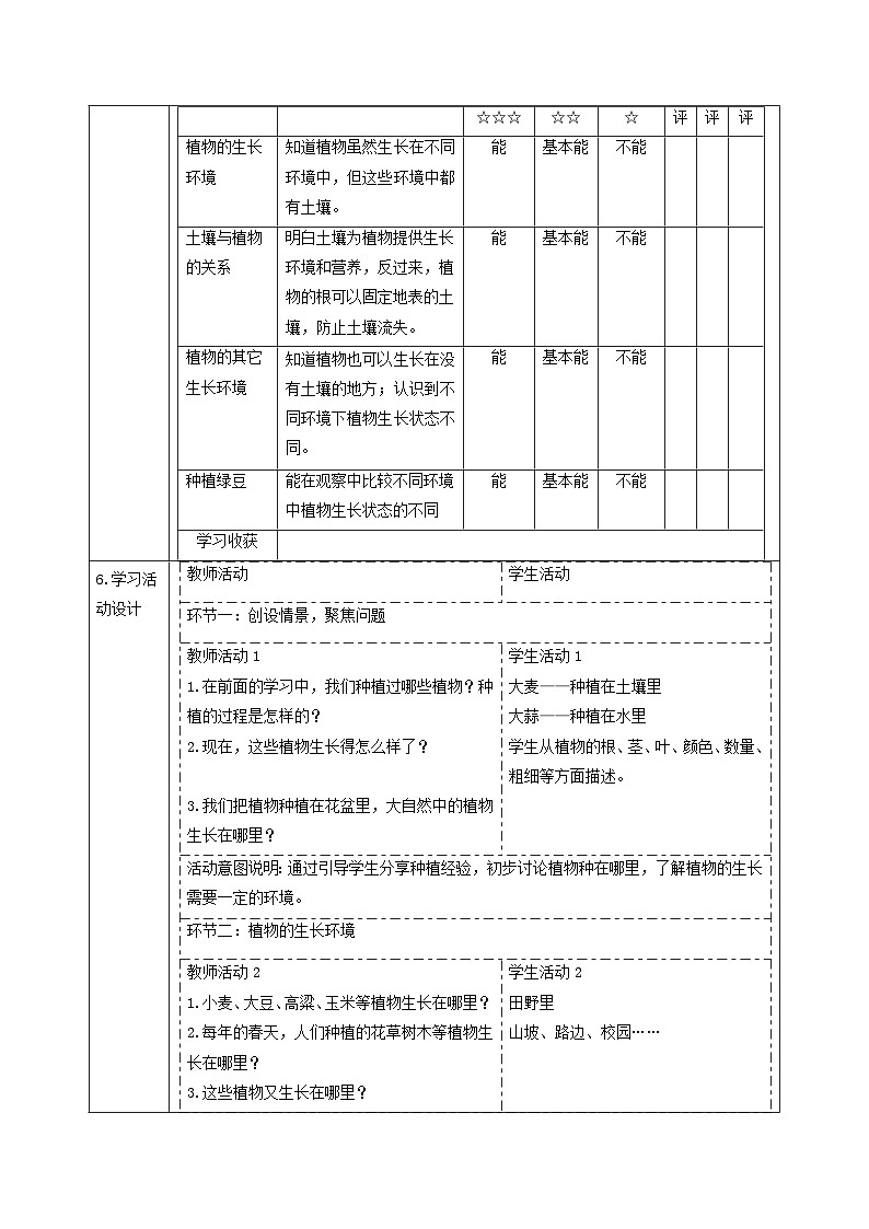 【大单元整体教学】1.3《植物长在哪里》课时教案第2页