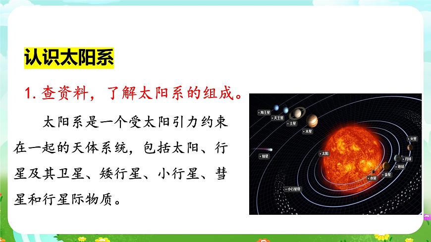 人教鄂教版（2017）科學(xué)六下 3.9《太陽系》課件第6頁