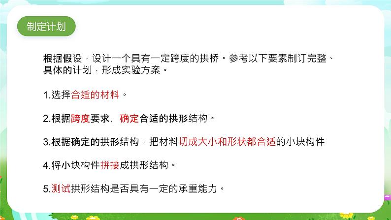 粤教粤科版(2019)科学五年级下册 第3课《专题探究 拼接拱桥》课件第8页