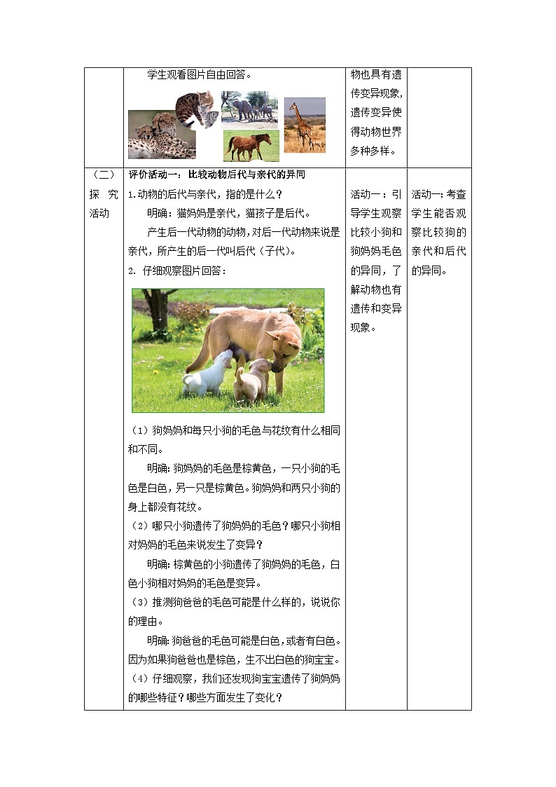 【核心素养】教科版科学六年级下册 2.4《多种多样的动物》教案第2页