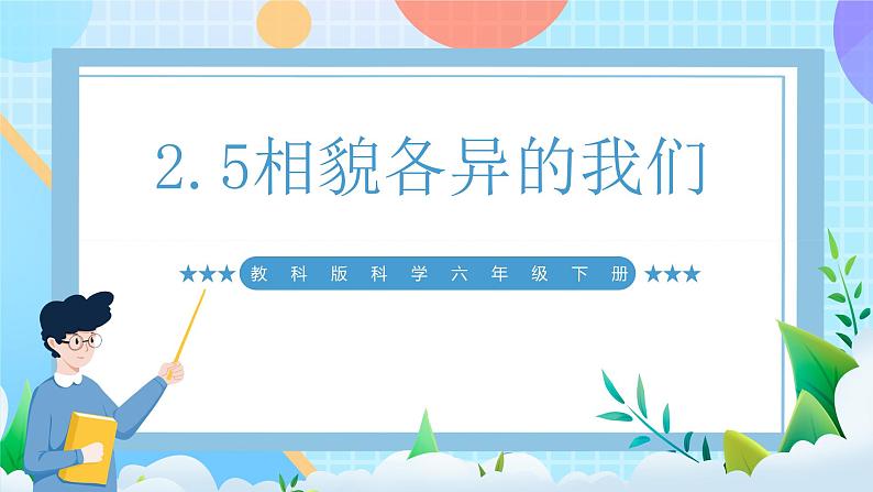 【核心素养】教科版科学六年级下册 2.5《相貌各异的我们》课件第1页