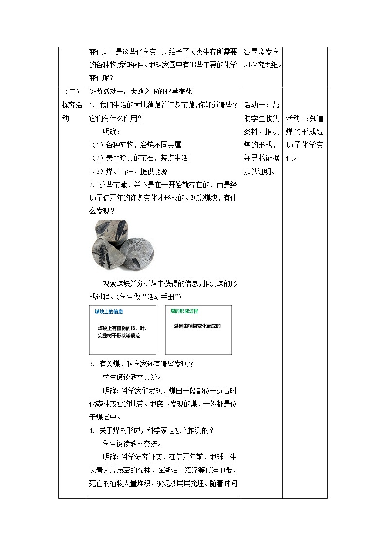 【核心素养】教科版科学六年级下册 4.5《地球家园的化学变化》教案第2页