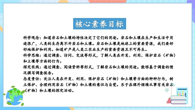 【核心素养】教科版科学四年级下册 3.8《岩石、土和我们》课件第2页