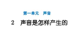 2024教科版科学四年级上册第一单元声音2 声音是怎样产生的  作业课件ppt