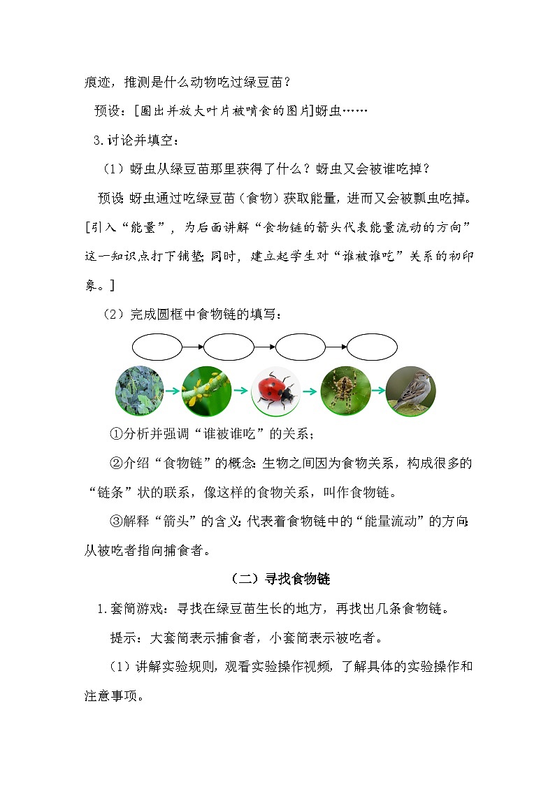 1.6 食物链和食物网(教学设计)(教科版)第3页