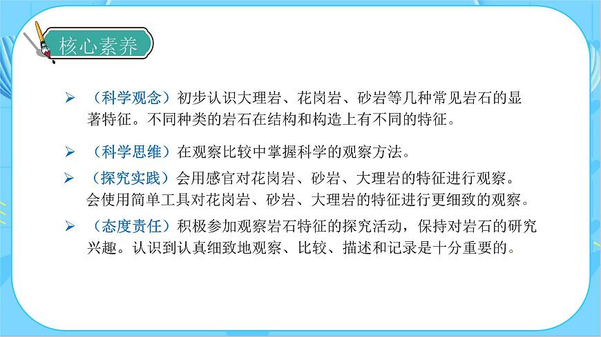 3.2 認(rèn)識(shí)幾種常見(jiàn)的巖石（教學(xué)課件）（教科版）第4頁(yè)