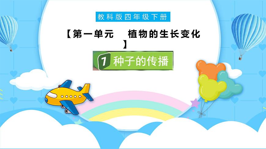 1.7 種子的傳播（教學課件）（教科版）第1頁