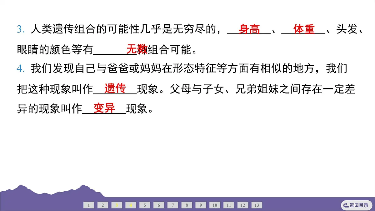 教科版(2017)科学六年级下册 2.5 相貌各异的我们(习题课件)第4页