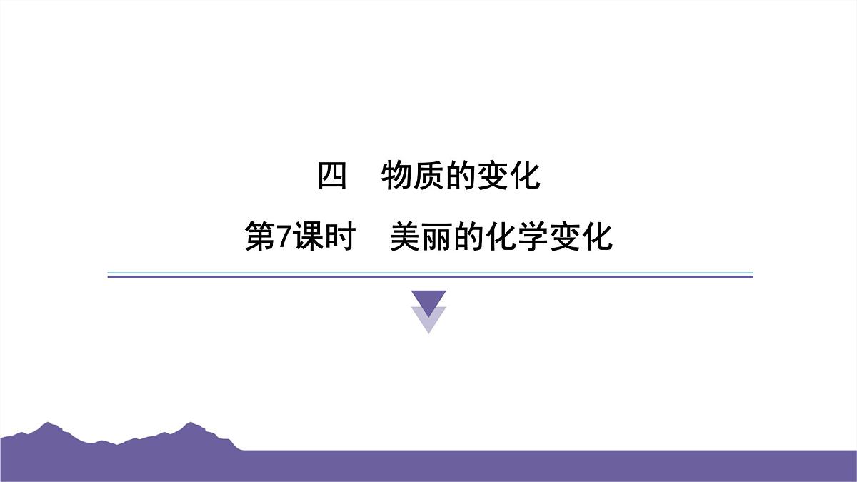 教科版(2017)科学六年级下册 4.7 美丽的化学变化(习题课件)第1页