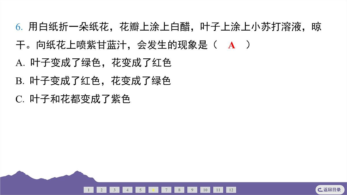 教科版(2017)科学六年级下册 4.7 美丽的化学变化(习题课件)第6页