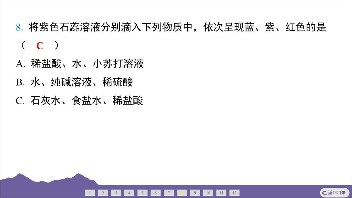 教科版(2017)科学六年级下册 4.7 美丽的化学变化(习题课件)第8页