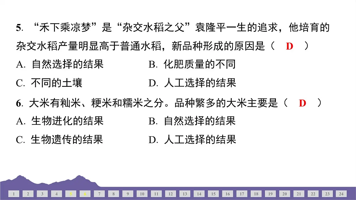教科版(2017)科学六年级下册 期末测试(三)(习题课件)第5页