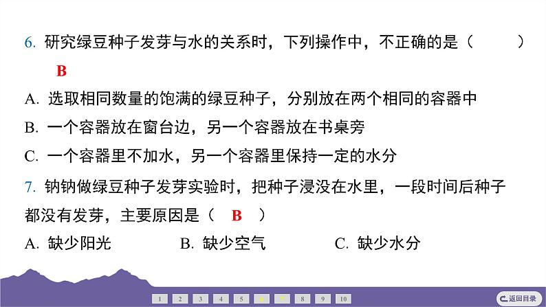 教科版(2017)科学五年级下册 1.1 种子发芽实验(习题课件)第7页
