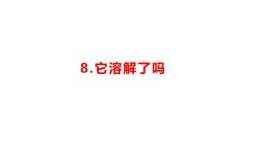 小学科学新湘科版一年级下册第三单元第八课《它溶解了吗》教学课件（2025春）