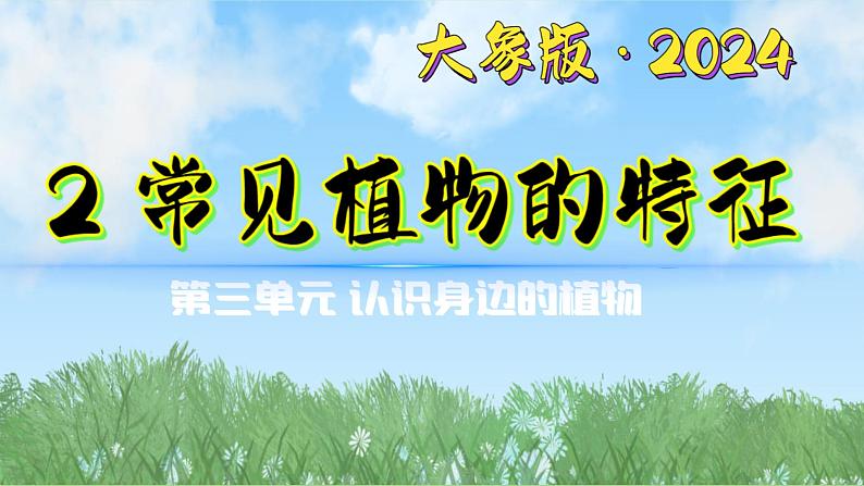 3-2《常见植物的特征》(课件)2024大象版科学一年级下册第1页