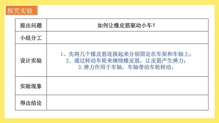 第3.3課 用橡皮筋驅(qū)動小車(教學(xué)課件)四年級科學(xué)上冊(教科版)第8頁