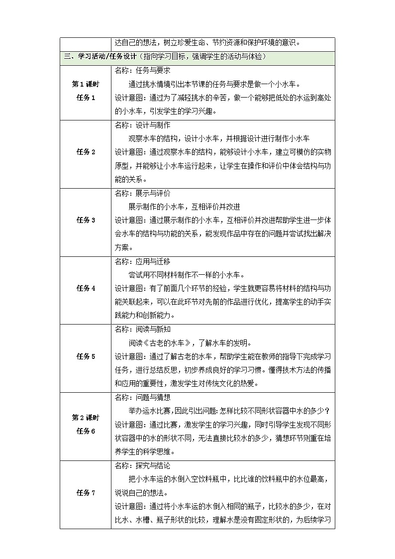 【大单元教学】第一单元《水》 单元整体设计第3页