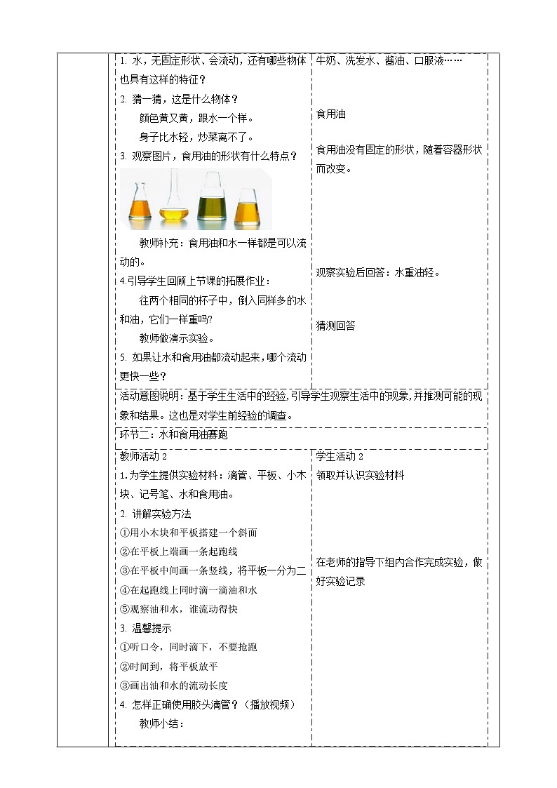 【大单元教学】1.6《哪个流动得快》课时教案第2页
