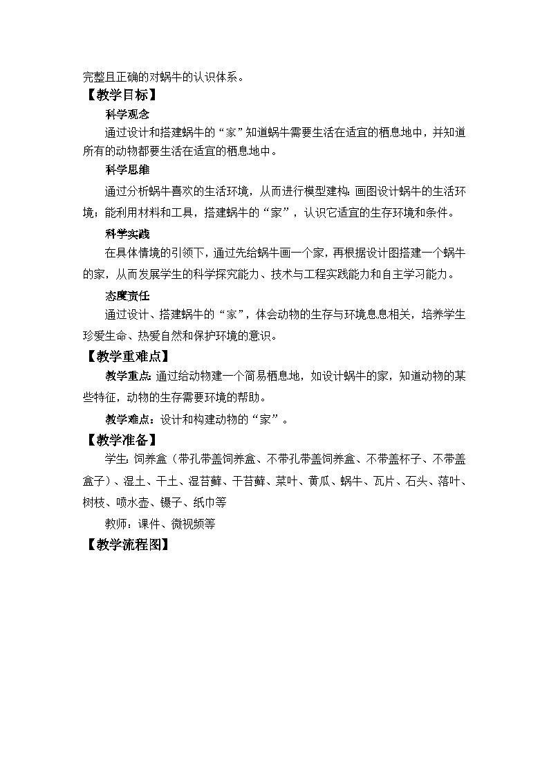 2024-2025学年教科版科学一年级下册 2.3.《给蜗牛建个“家”》教学设计第2页
