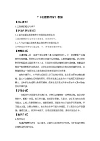 冀人版（2024）一年级下册（2024）动植物的家教案