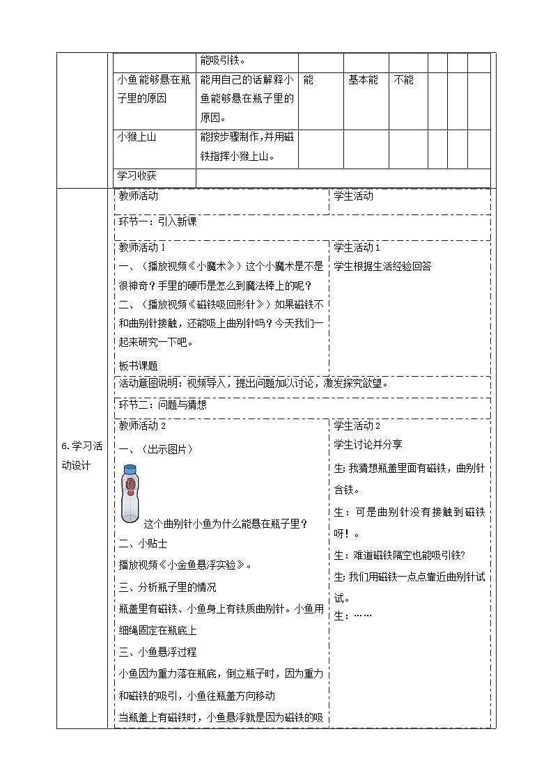 【大單元教學(xué)】4.2《隔空吸鐵》課時教案第2頁