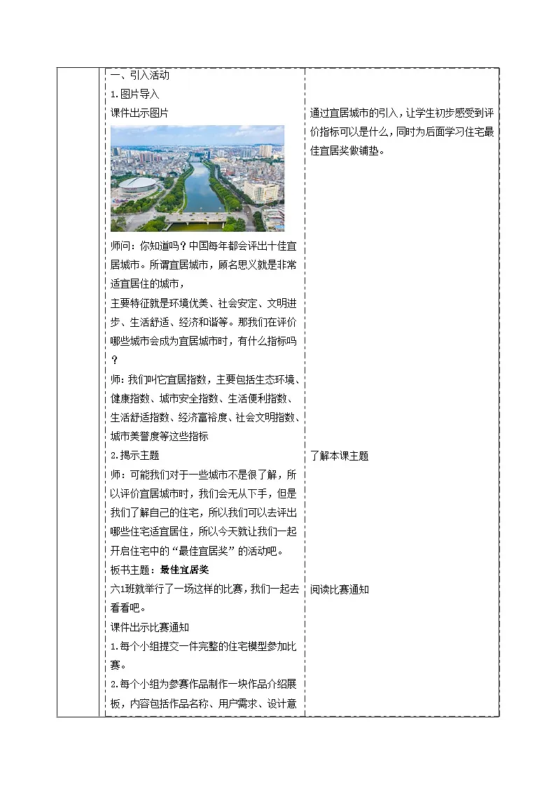 【大单元整体教学】5.4最佳宜居奖 课时教案第2页