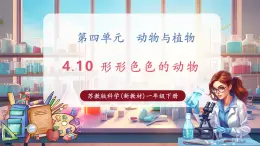 【核心素養(yǎng)優(yōu)質(zhì)課】蘇教版一年級下冊科學(xué)4.10《形形色色的動物》（教學(xué)課件+同步教案含反思）