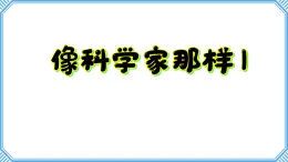 專項學(xué)習(xí)《像科學(xué)家那樣》課件 小學(xué)科學(xué)蘇教版（2024）一年級下冊