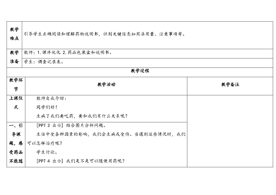22.《安全用药》教学设计 2025-2026学年青岛版六年级科学上册第2页