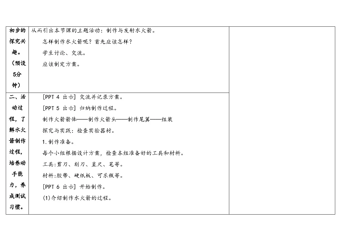24.《制作与发射水火箭》教学设计 2025-2026学年青岛版六年级科学上册002第3页