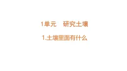 小學(xué)科學(xué)新蘇教版三年級(jí)上冊(cè)第一單元1.土壤里面有什么教學(xué)課件（2025秋）