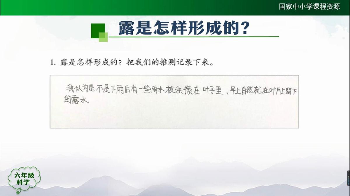 1102(人教版)六年级【科学上册】露和霜-2课件第5页