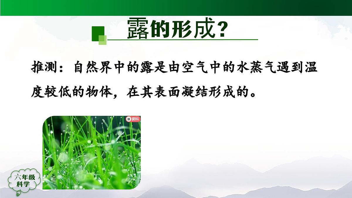 1102(人教版)六年级【科学上册】露和霜-2课件第6页