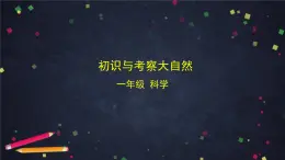 湘科版一年級科學上冊 2 初識與考察大自然-課件