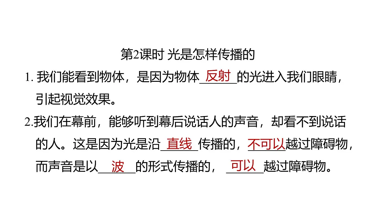 2025年教科版五年级科学上册第一单元 光 (复习课件)第6页