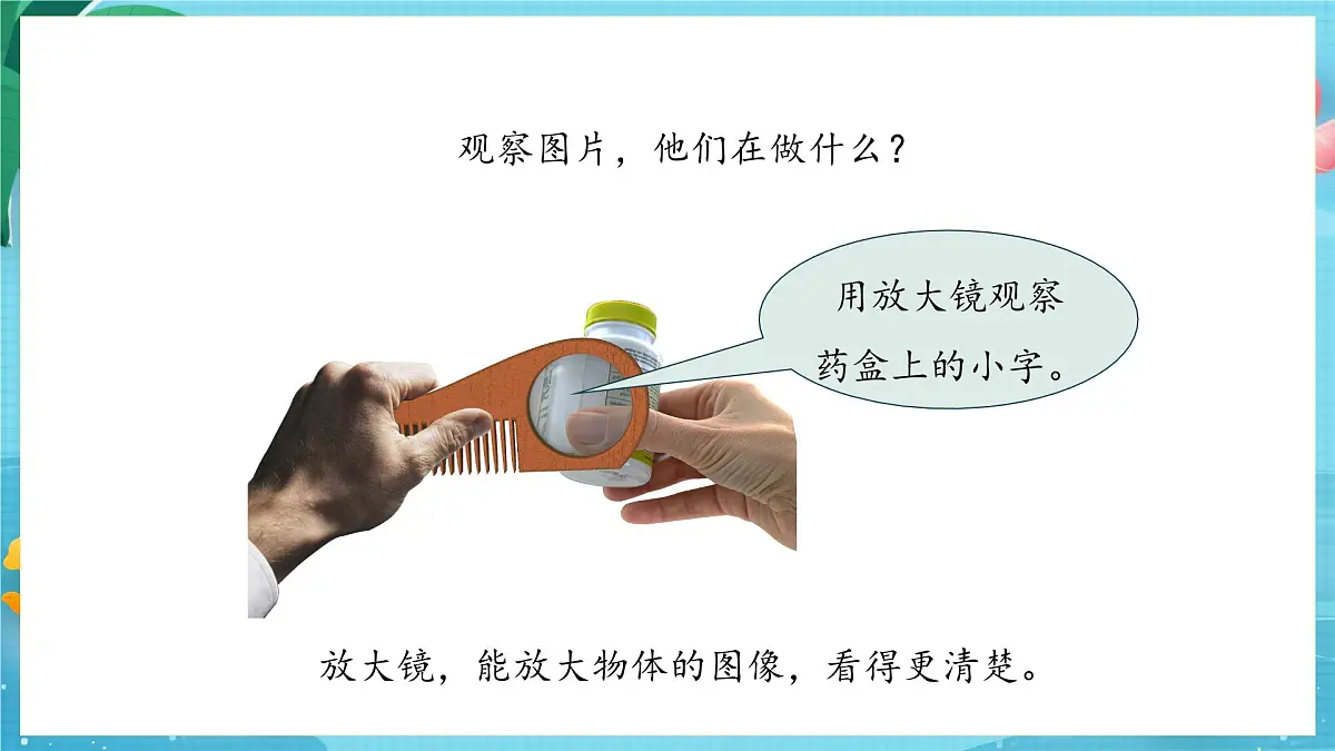 【大单元核心素养】苏教版科学一上2.5《借助工具观察》课件第4页