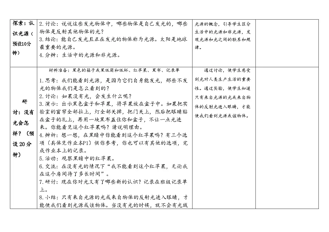 2025秋教科版五年级科学上册 1-6《光的反射现象》(表格式教案)第3页