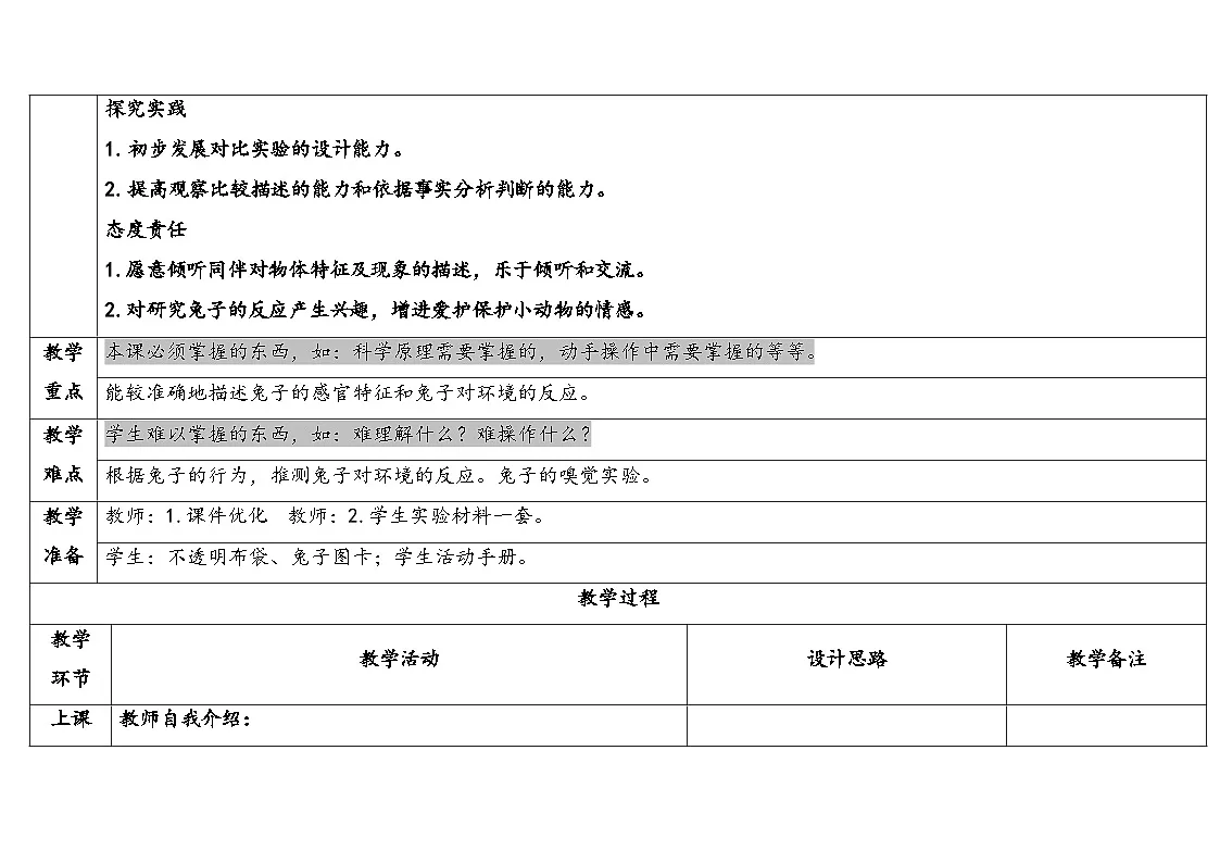 1-2 观察兔子的反应第2页