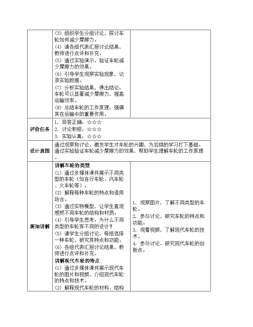 《工具与技术:4 改变运输的车轮》教学设计-2025-2026学年教科版科学六年级上册第3页