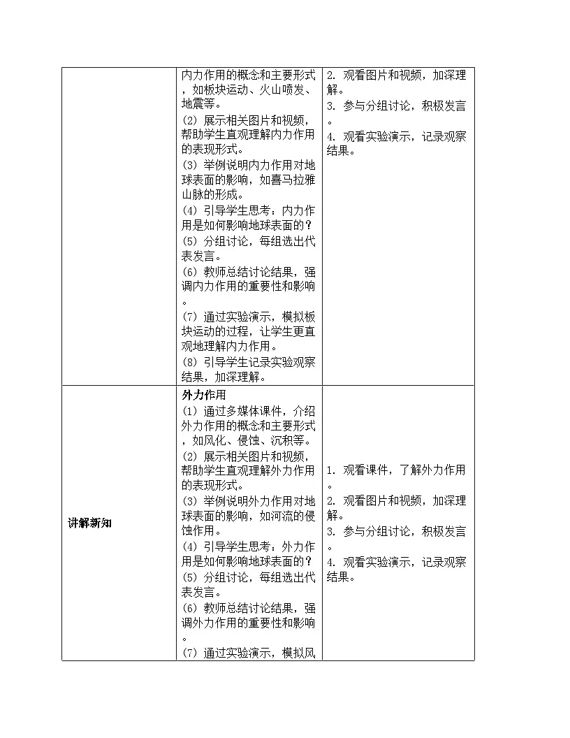 《第二单元 地球表面的变化:7 总结我们的认识》教学设计-2025-2026学年教科版(2024)科学五年级上册第3页