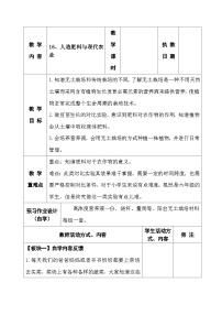 小学科学苏教版(2024)六年级上册人造肥料与现代农业表格教案